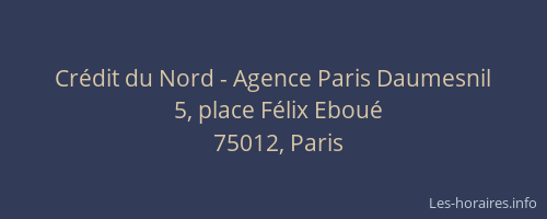 Crédit du Nord - Agence Paris Daumesnil