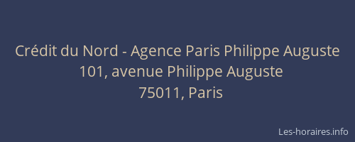 Crédit du Nord - Agence Paris Philippe Auguste