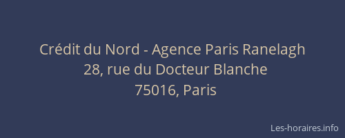 Crédit du Nord - Agence Paris Ranelagh