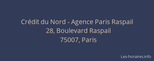 Crédit du Nord - Agence Paris Raspail
