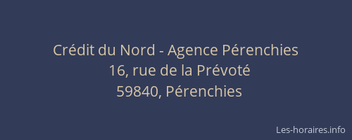 Crédit du Nord - Agence Pérenchies