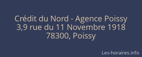 Crédit du Nord - Agence Poissy