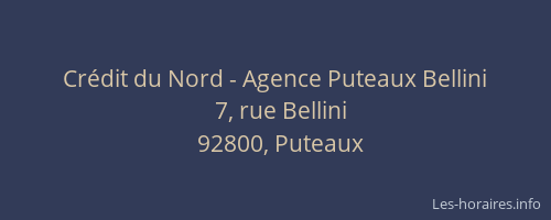 Crédit du Nord - Agence Puteaux Bellini