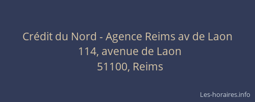 Crédit du Nord - Agence Reims av de Laon