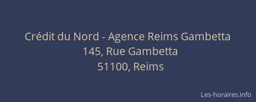 Crédit du Nord - Agence Reims Gambetta