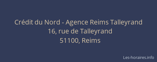 Crédit du Nord - Agence Reims Talleyrand