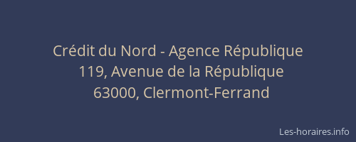 Crédit du Nord - Agence République