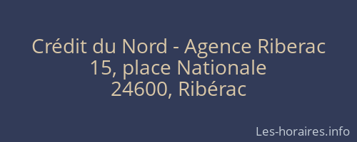 Crédit du Nord - Agence Riberac