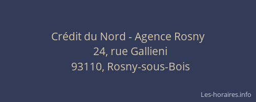 Crédit du Nord - Agence Rosny