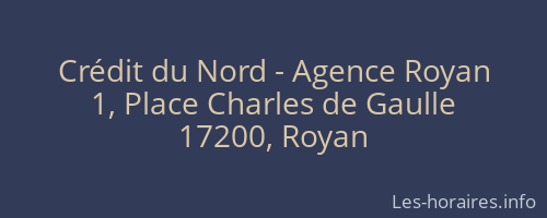 Crédit du Nord - Agence Royan