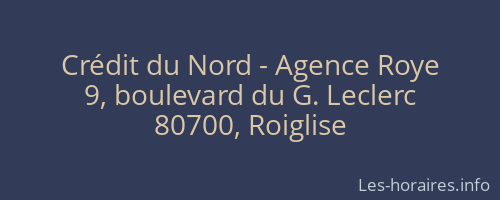 Crédit du Nord - Agence Roye