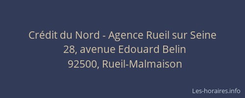 Crédit du Nord - Agence Rueil sur Seine