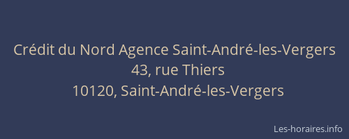 Crédit du Nord Agence Saint-André-les-Vergers