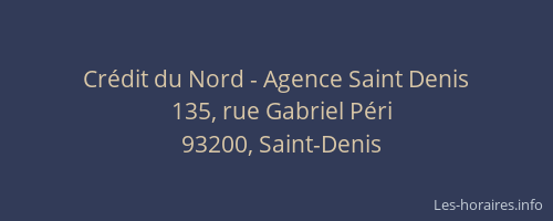 Crédit du Nord - Agence Saint Denis