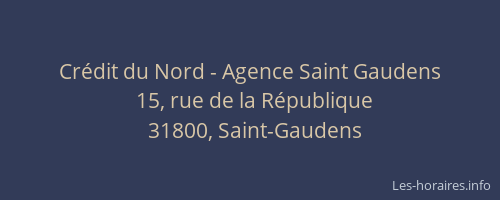 Crédit du Nord - Agence Saint Gaudens