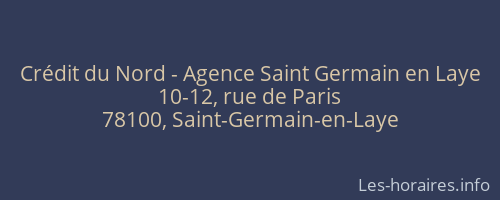 Crédit du Nord - Agence Saint Germain en Laye