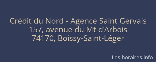 Crédit du Nord - Agence Saint Gervais