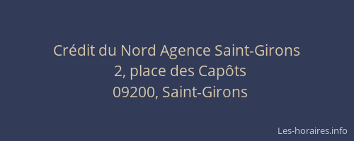 Crédit du Nord Agence Saint-Girons
