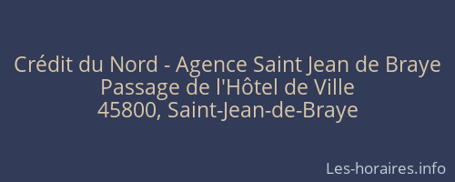Crédit du Nord - Agence Saint Jean de Braye