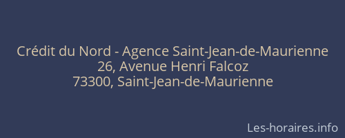 Crédit du Nord - Agence Saint-Jean-de-Maurienne