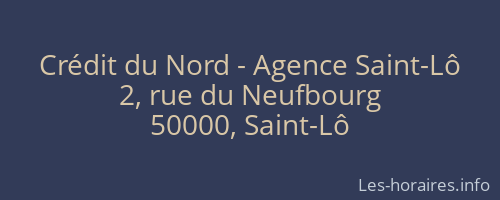 Crédit du Nord - Agence Saint-Lô