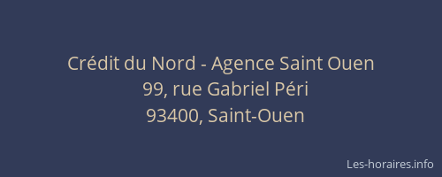 Crédit du Nord - Agence Saint Ouen