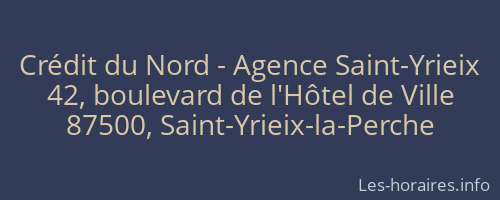 Crédit du Nord - Agence Saint-Yrieix