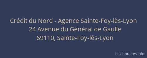 Crédit du Nord - Agence Sainte-Foy-lès-Lyon