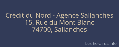 Crédit du Nord - Agence Sallanches