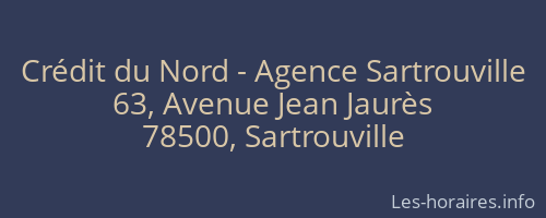 Crédit du Nord - Agence Sartrouville