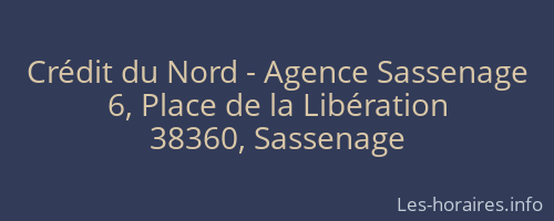 Crédit du Nord - Agence Sassenage