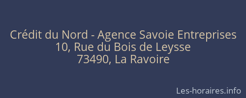 Crédit du Nord - Agence Savoie Entreprises