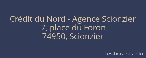 Crédit du Nord - Agence Scionzier