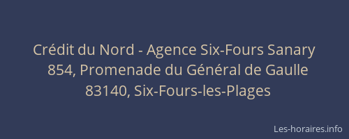 Crédit du Nord - Agence Six-Fours Sanary