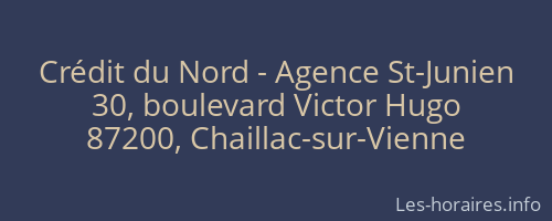 Crédit du Nord - Agence St-Junien