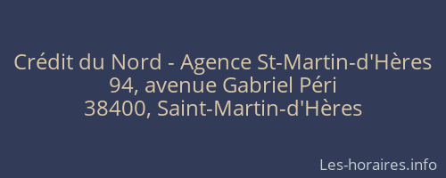 Crédit du Nord - Agence St-Martin-d'Hères