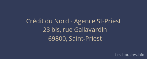 Crédit du Nord - Agence St-Priest
