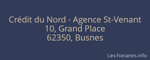 Crédit du Nord - Agence St-Venant
