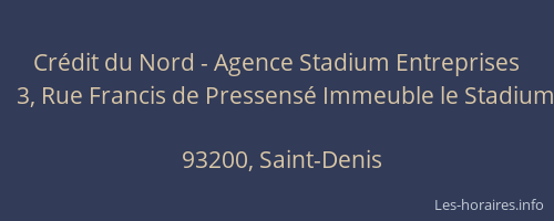 Crédit du Nord - Agence Stadium Entreprises