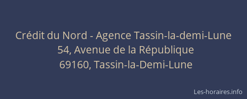 Crédit du Nord - Agence Tassin-la-demi-Lune