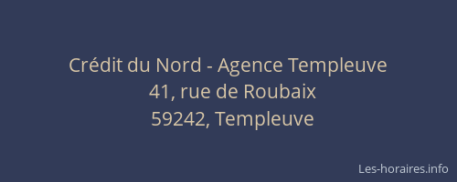 Crédit du Nord - Agence Templeuve