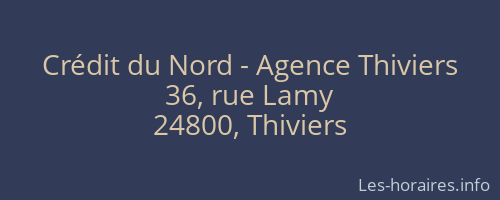 Crédit du Nord - Agence Thiviers