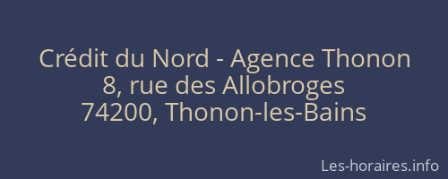 Crédit du Nord - Agence Thonon