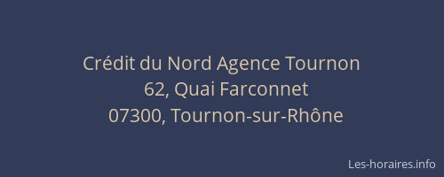 Crédit du Nord Agence Tournon