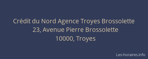 Crédit du Nord Agence Troyes Brossolette