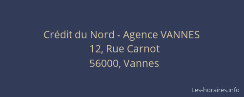 Crédit du Nord - Agence VANNES