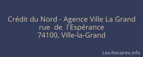 Crédit du Nord - Agence Ville La Grand