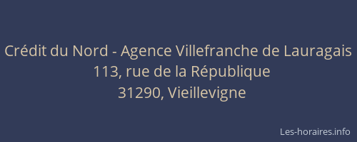 Crédit du Nord - Agence Villefranche de Lauragais