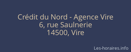 Crédit du Nord - Agence Vire