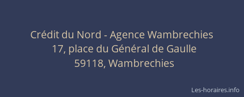 Crédit du Nord - Agence Wambrechies